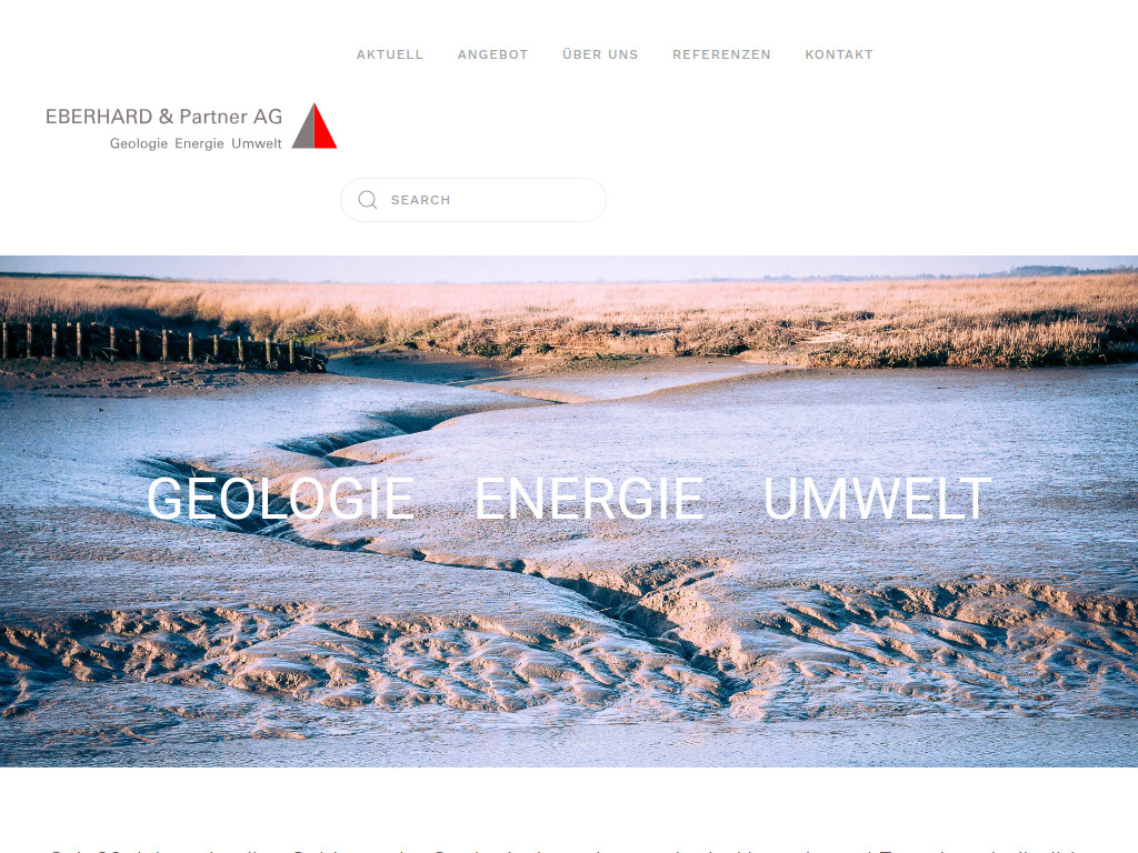 Website von EBERHARD & Partner AG - Geologie Energie und Umwelt in Aarau