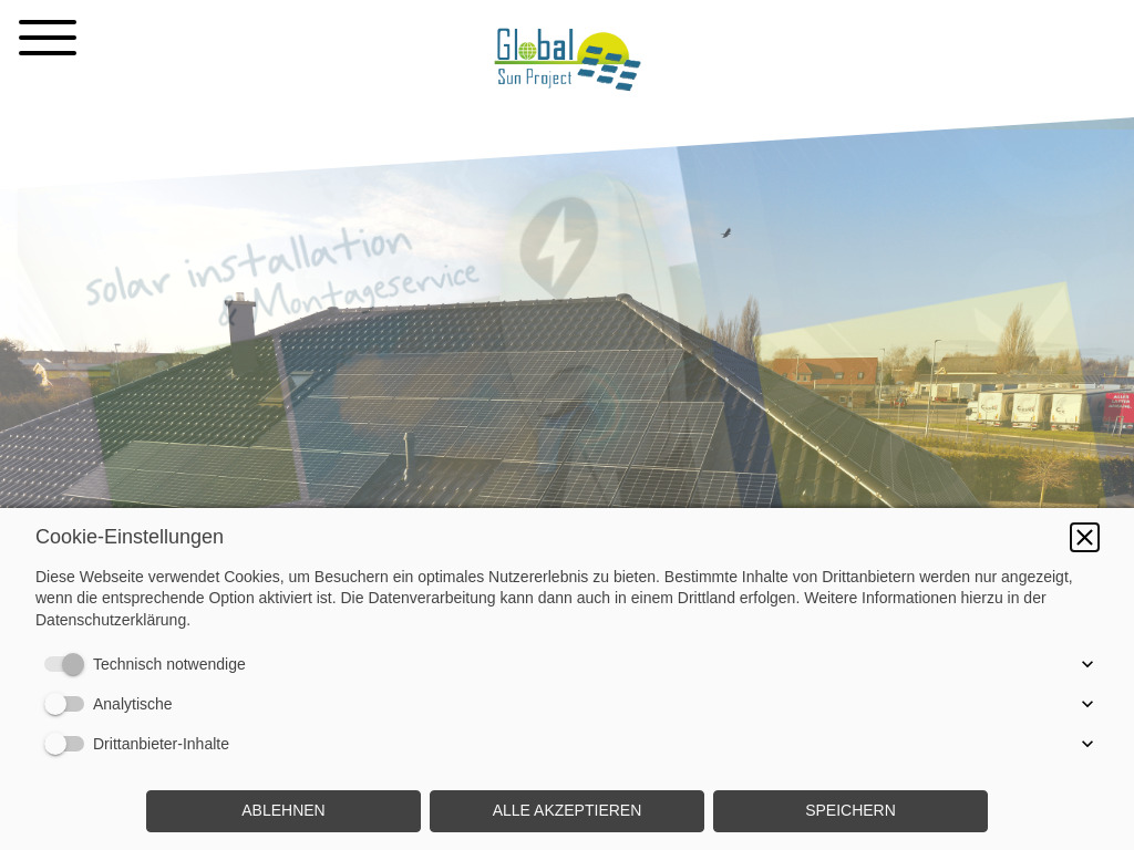 Website von Global Sun Project in Güstrow