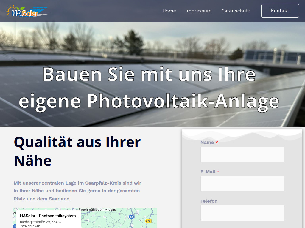 Website von Hader Al-Saffar in Zweibrücken