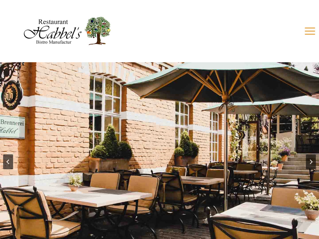 Website von Restaurant Habbel's Bistro Manufactur in Sprockhövel