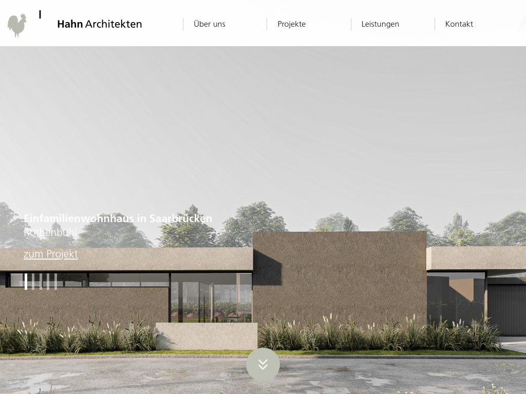 Website von Hahn Architekten PartGmbB in Saarbrücken