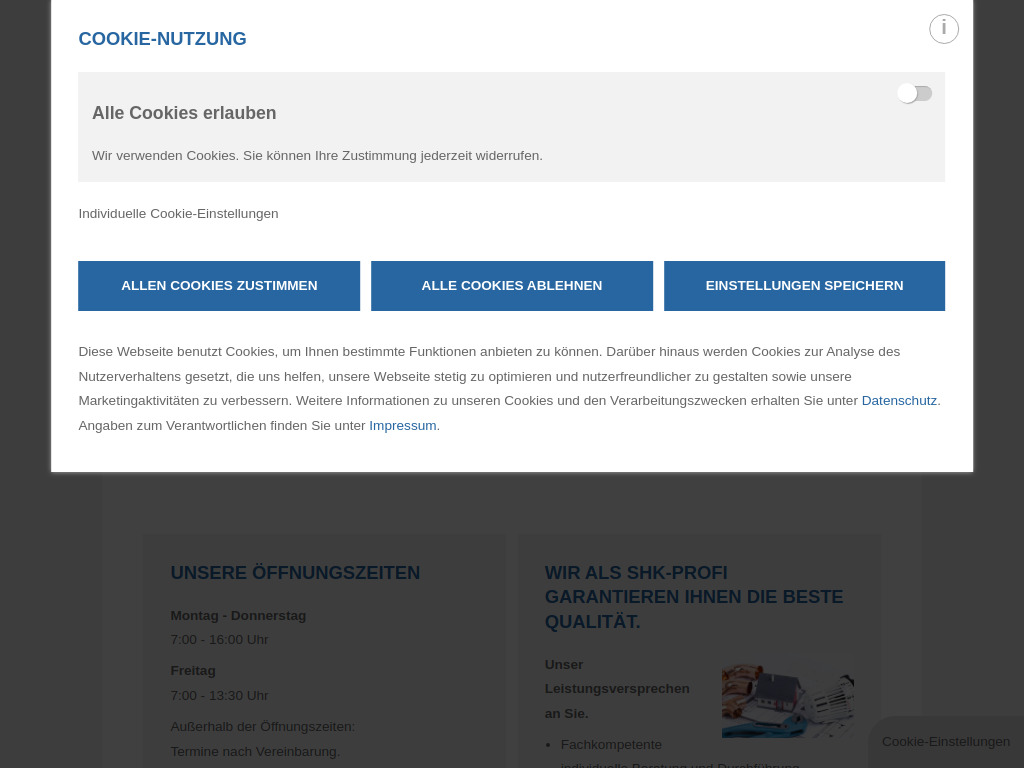 Website von Richard Halt Installateur und Heizungsbauer in Staufenberg