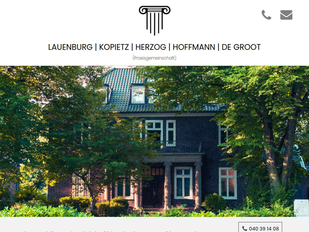 Website von LAUENBERG | KOPIETZ | HERZOG | HOFFMANN in Hamburg