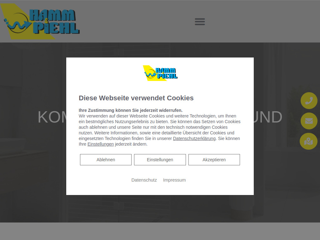 Website von Hamm & Piehl GmbH in Beverstedt-Appeln