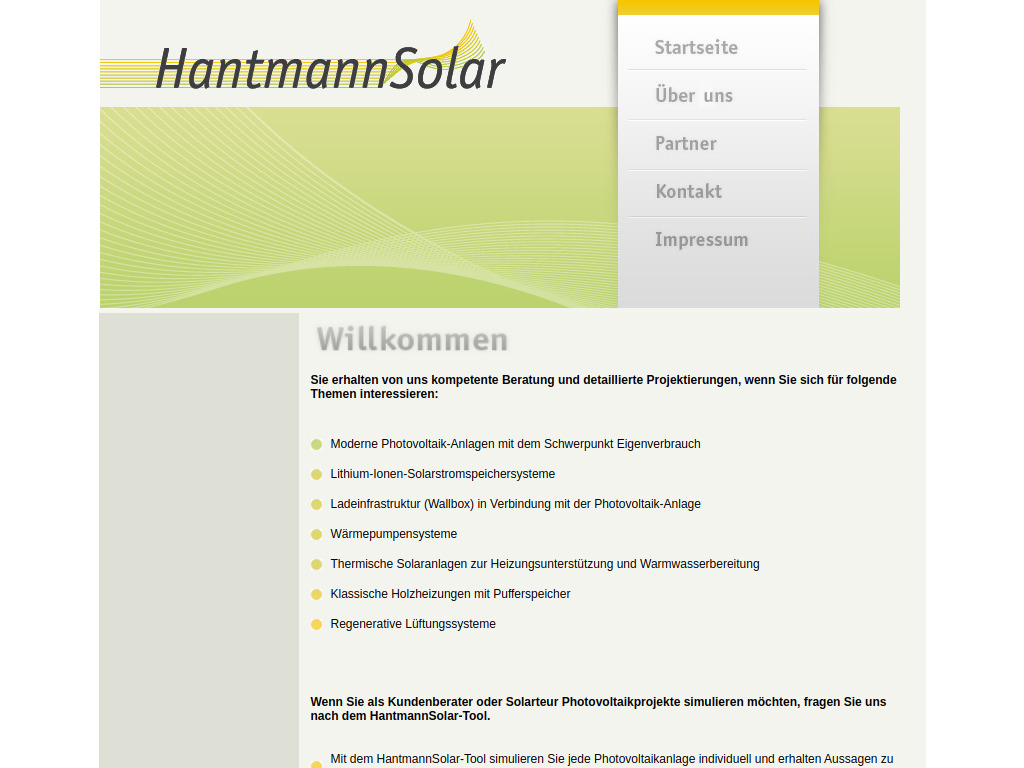 Website von HantmannSolar in Berlin
