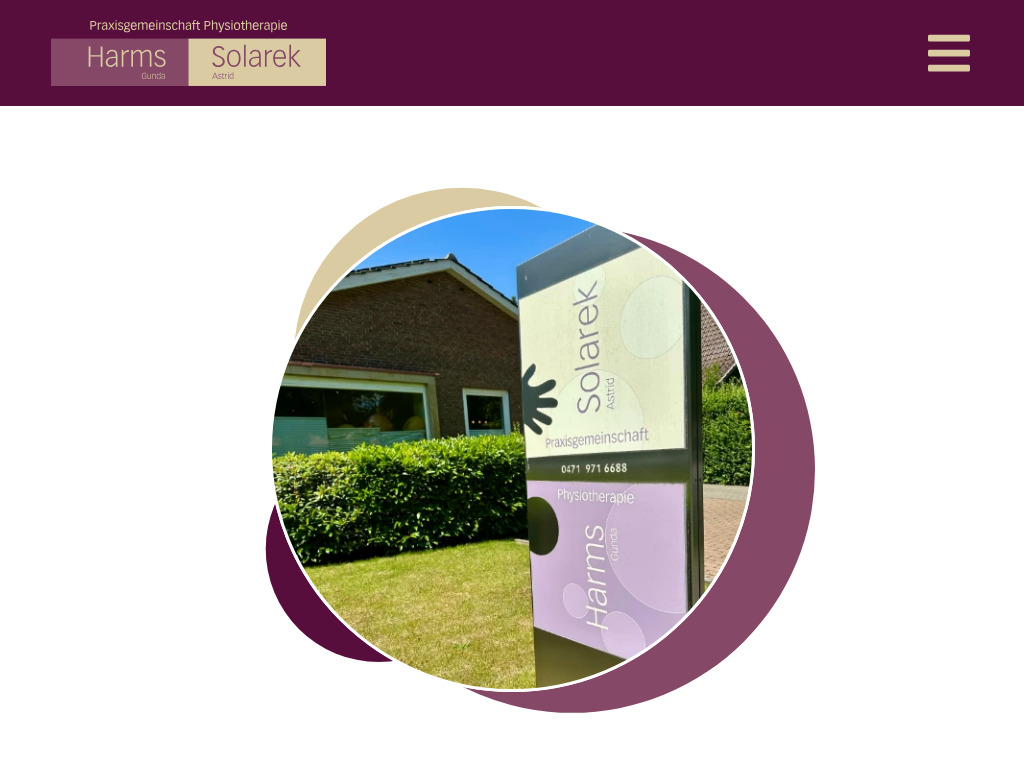 Website von Praxisgemeinschaft Physiotherapie Gunda Harms und Astrid Solarek in Bremerhaven