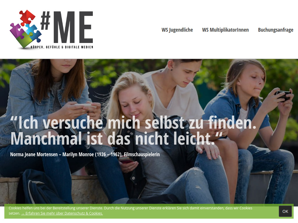 Website von #ME in Wien