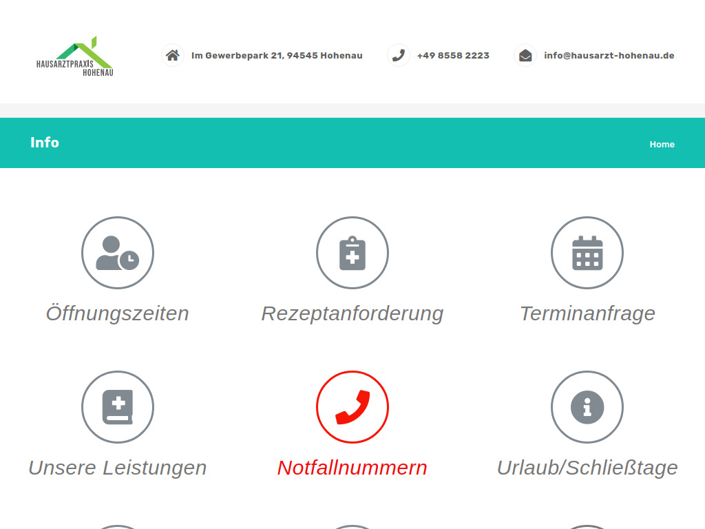 Website von Dr. Andrea Liptak in Hohenau