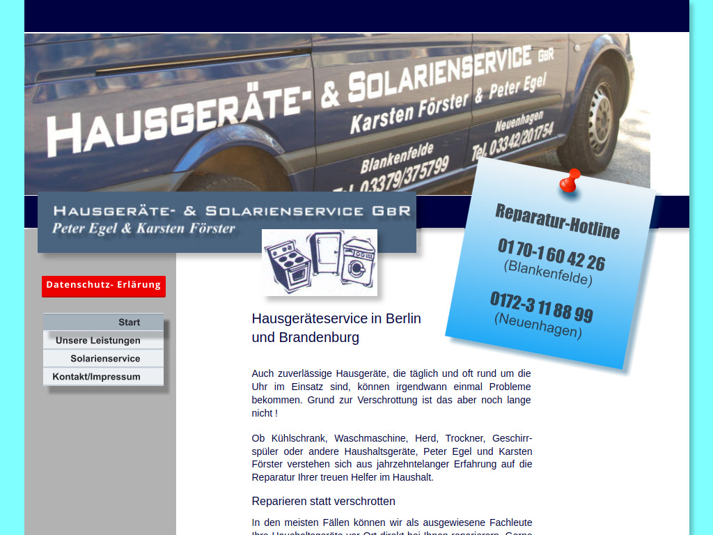 Website von Start