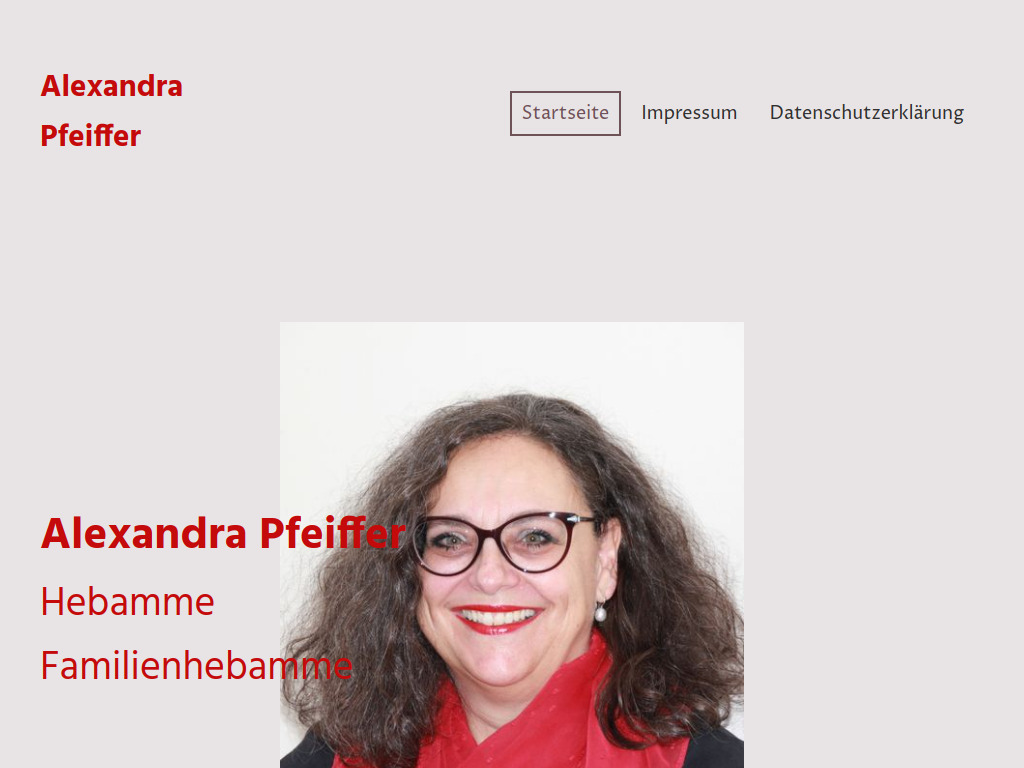 Website von Alexandra Pfeiffer in Neunkirchen