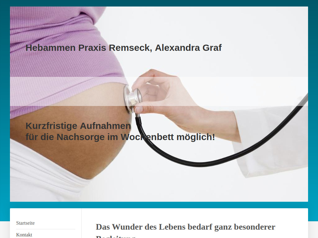 Website von Hebammen Praxis Remseck Inh. Alexandra Graf in Remseck am Neckar