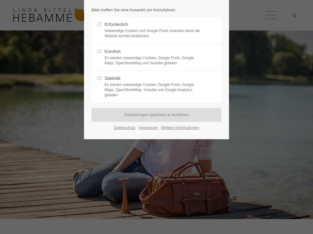 Website von Linda Rittel - Hebamme in Friedberg