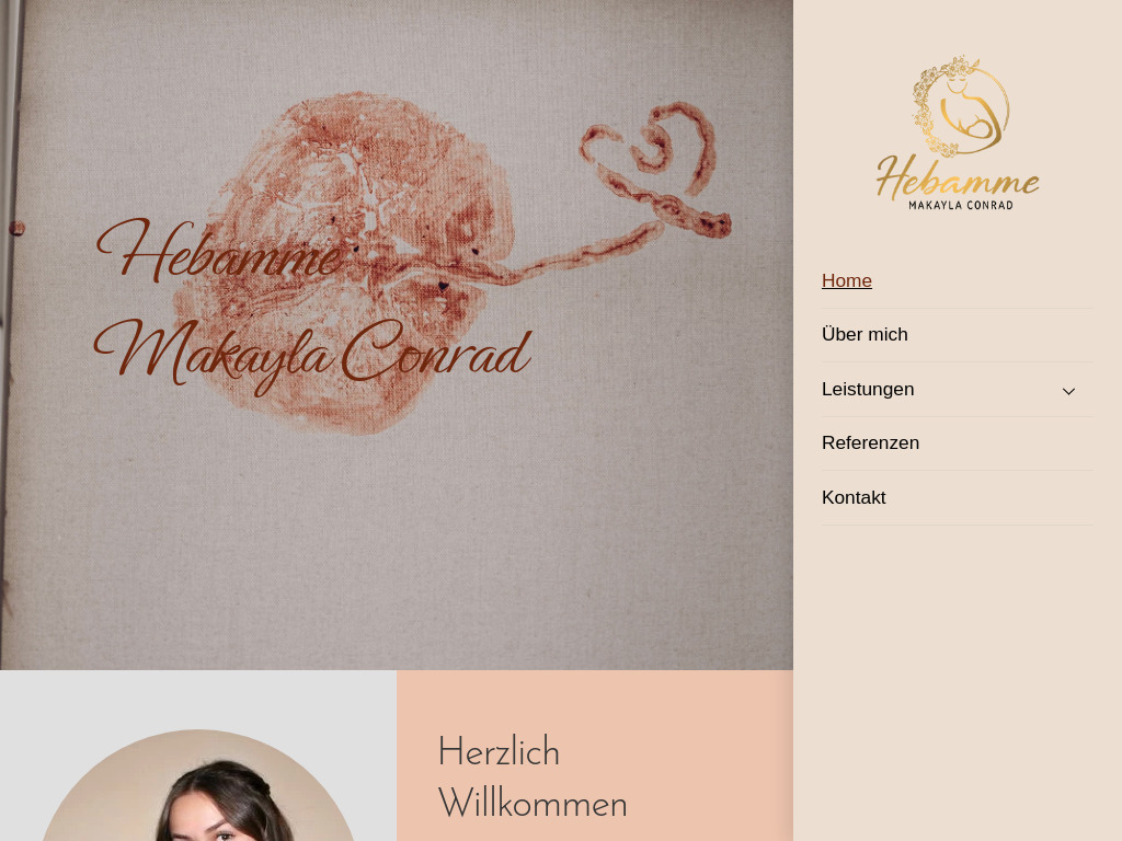 Website von Makayla Conrad in Homburg