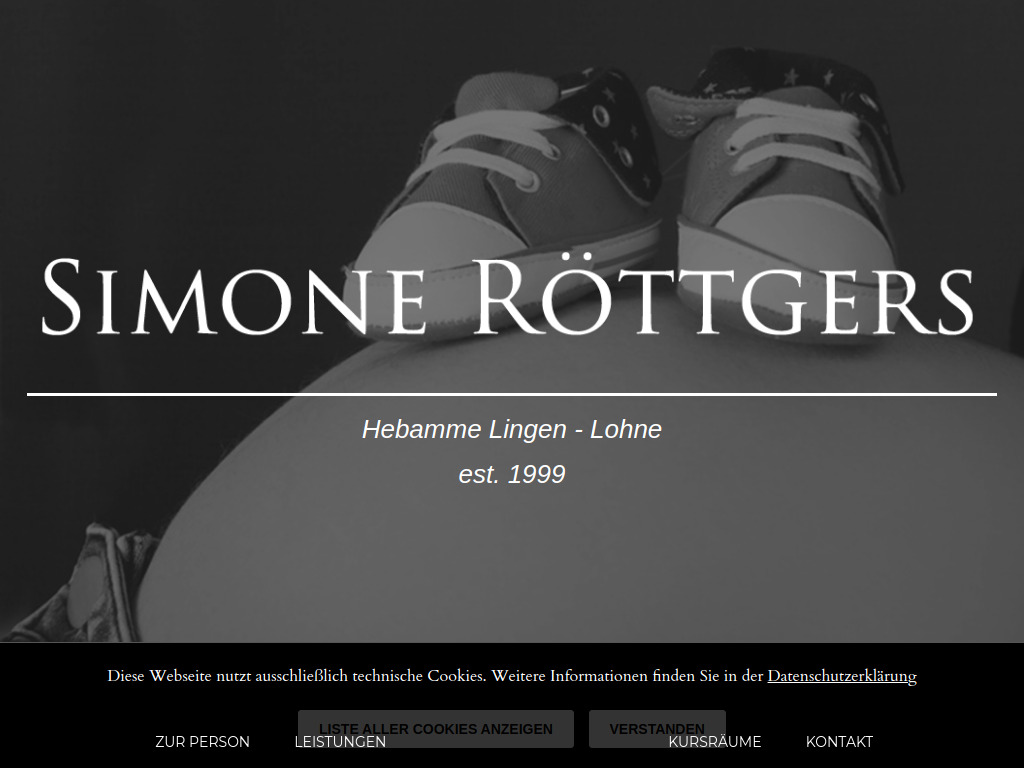 Website von Hebamme Simone Röttgers - Hebamme Lingen - Est. 1999 Lohne
