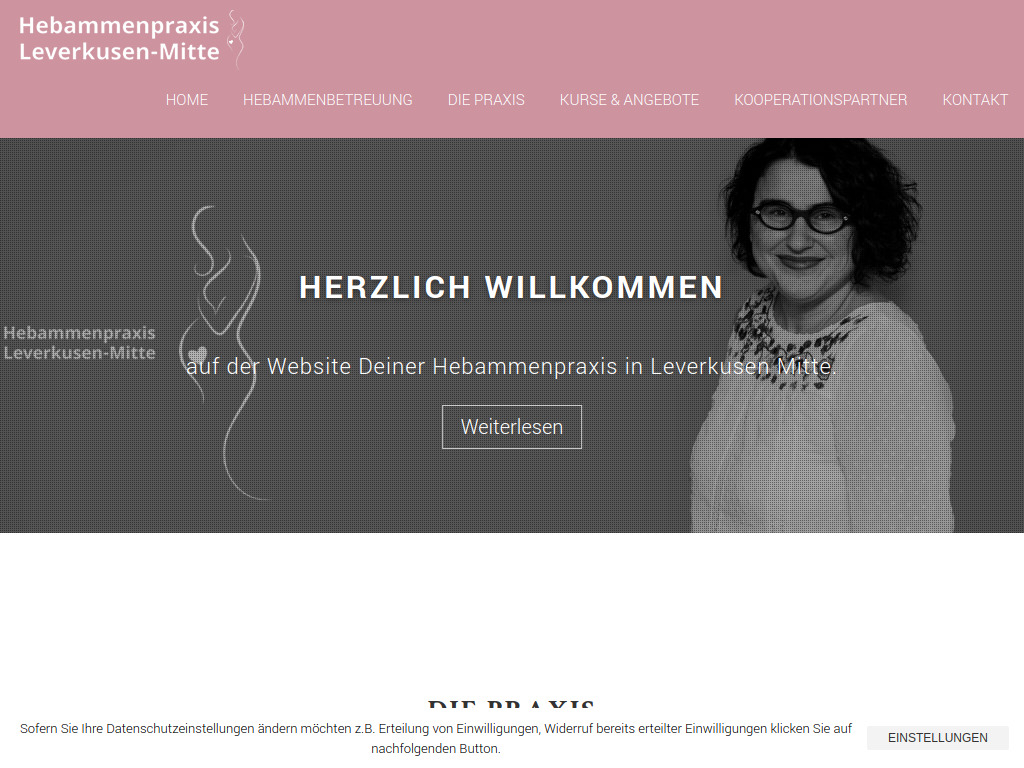Website von Hebammenpraxis Leverkusen Mitte in Leverkusen
