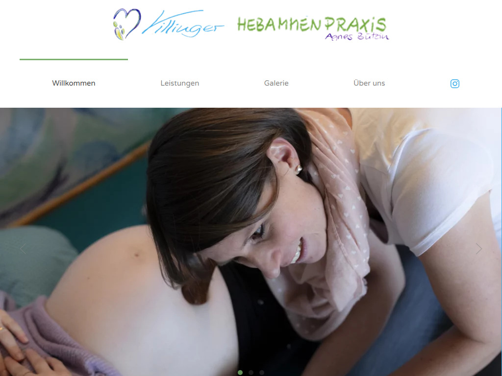 Website von Villinger Hebammenpraxis in Hungen-Villingen