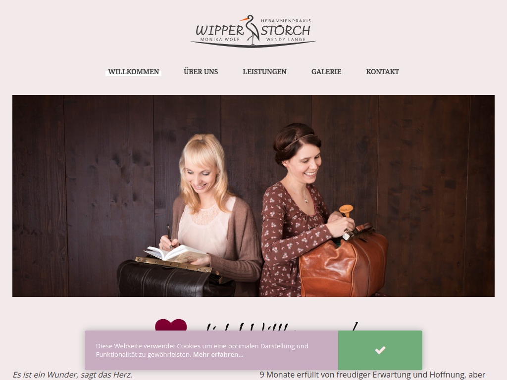 Website von Hebammenpraxis Wipperstorch in Sondershausen