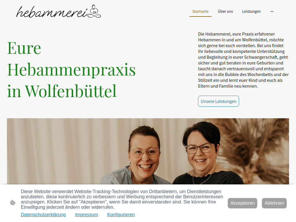Website von hebammerei Wolfenbüttel in Wolfenbüttel