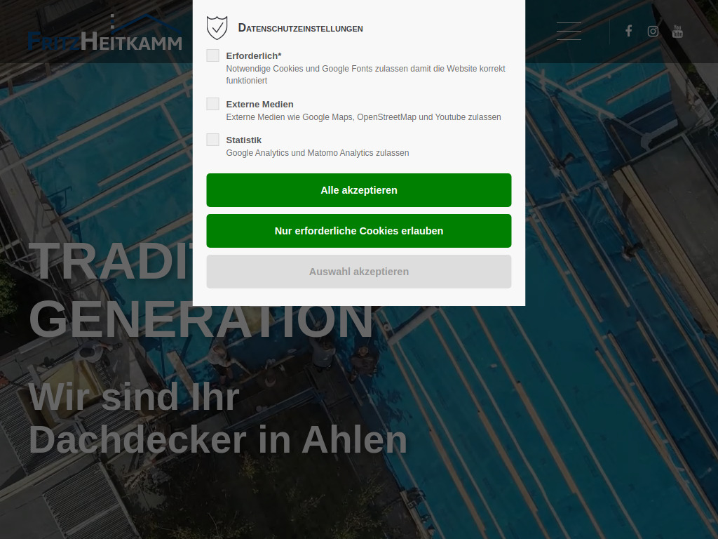 Website von Dipl.-Ing. Fritz Heitkamm GmbH & Co. KG in Have any questions