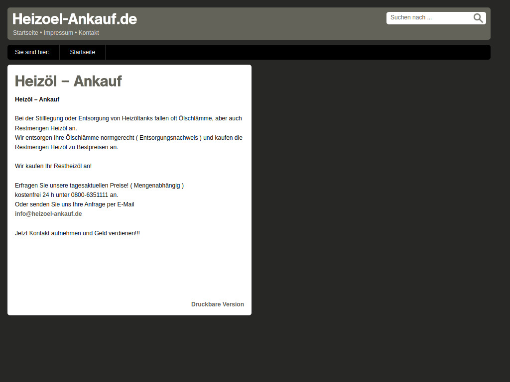 Website von Willi Zitzmann Betriebsvermögensgesellschaft mbH & CO. KG in Wesseling-Berzdorf