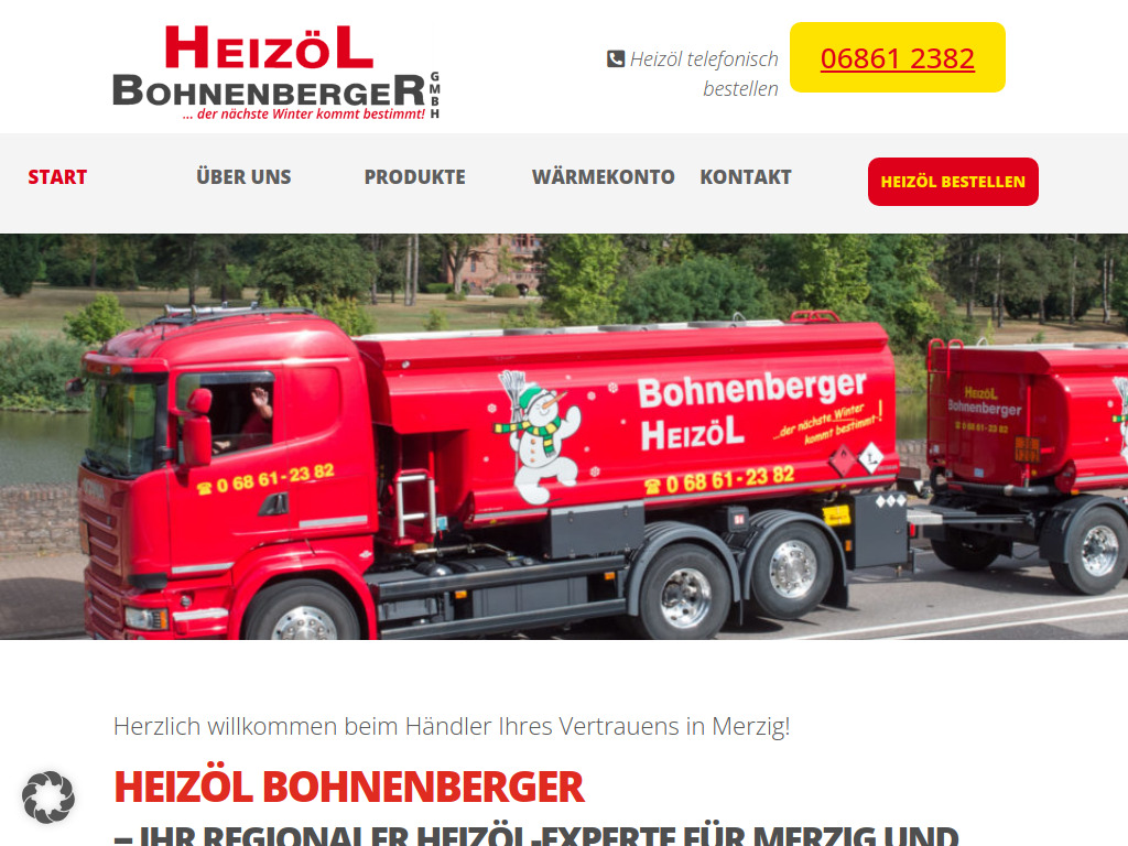 Website von Bohnenberger GmbH in Merzig