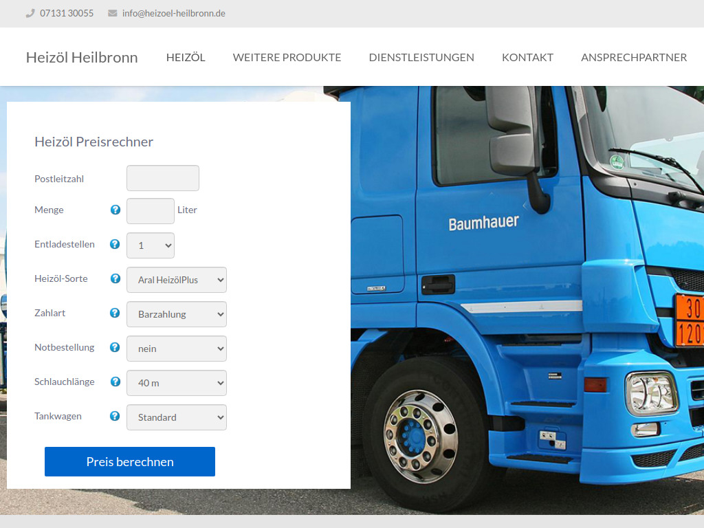 Website von Rolf Baumhauer e. K. in Heilbronn