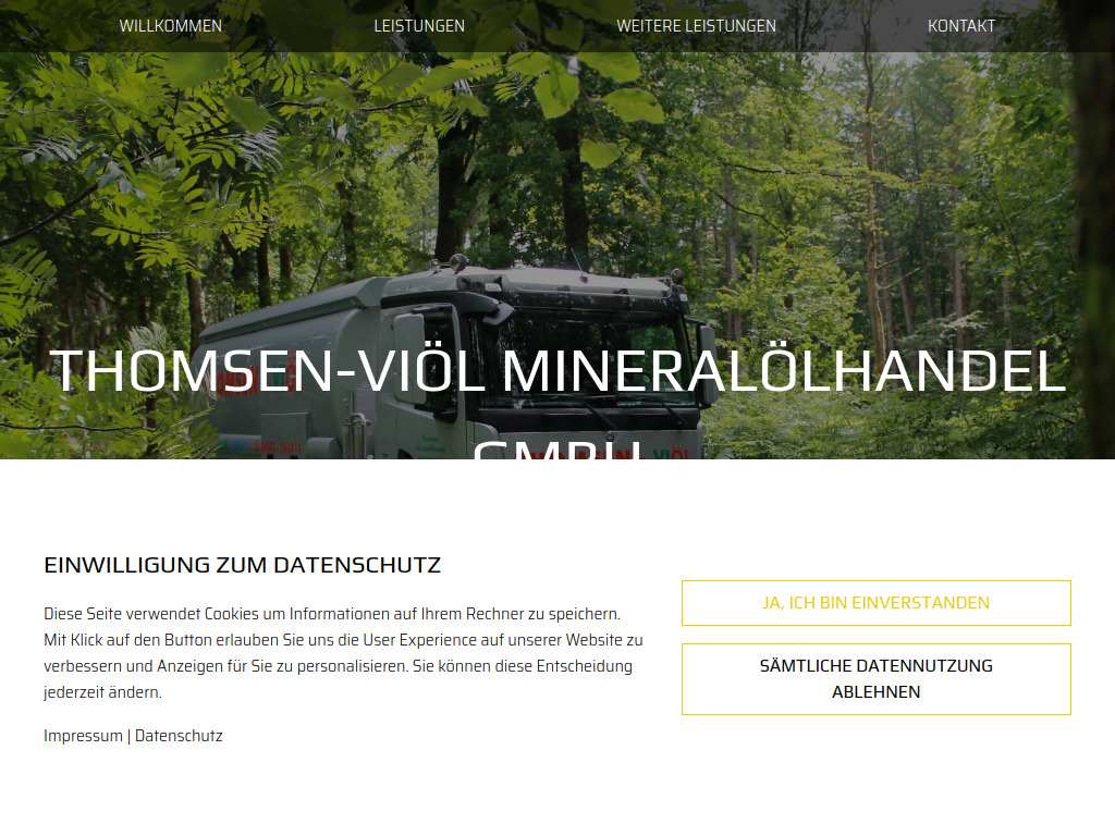 Website von Thomsen-Viöl Mineralölhandel GmbH in Viöl