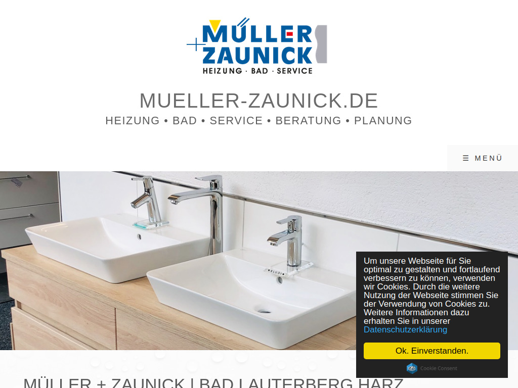 Website von Müller+Zaunick in Bad Lauterberg im Harz