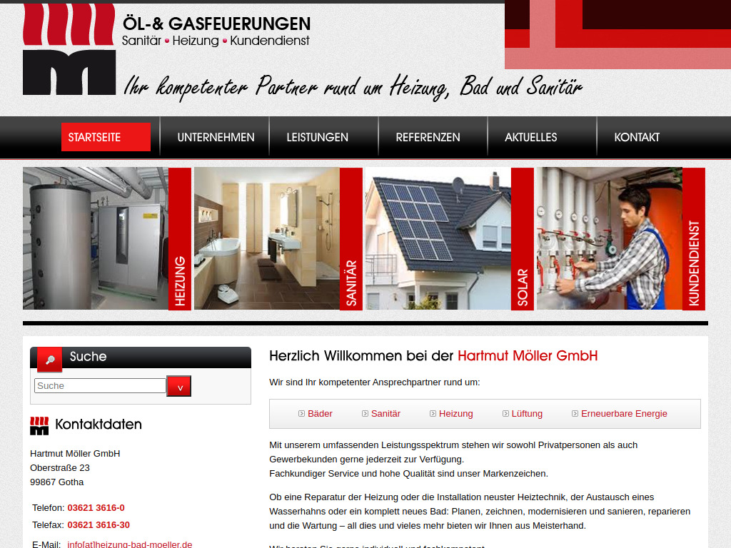 Website von Hartmut Möller GmbH in Gotha