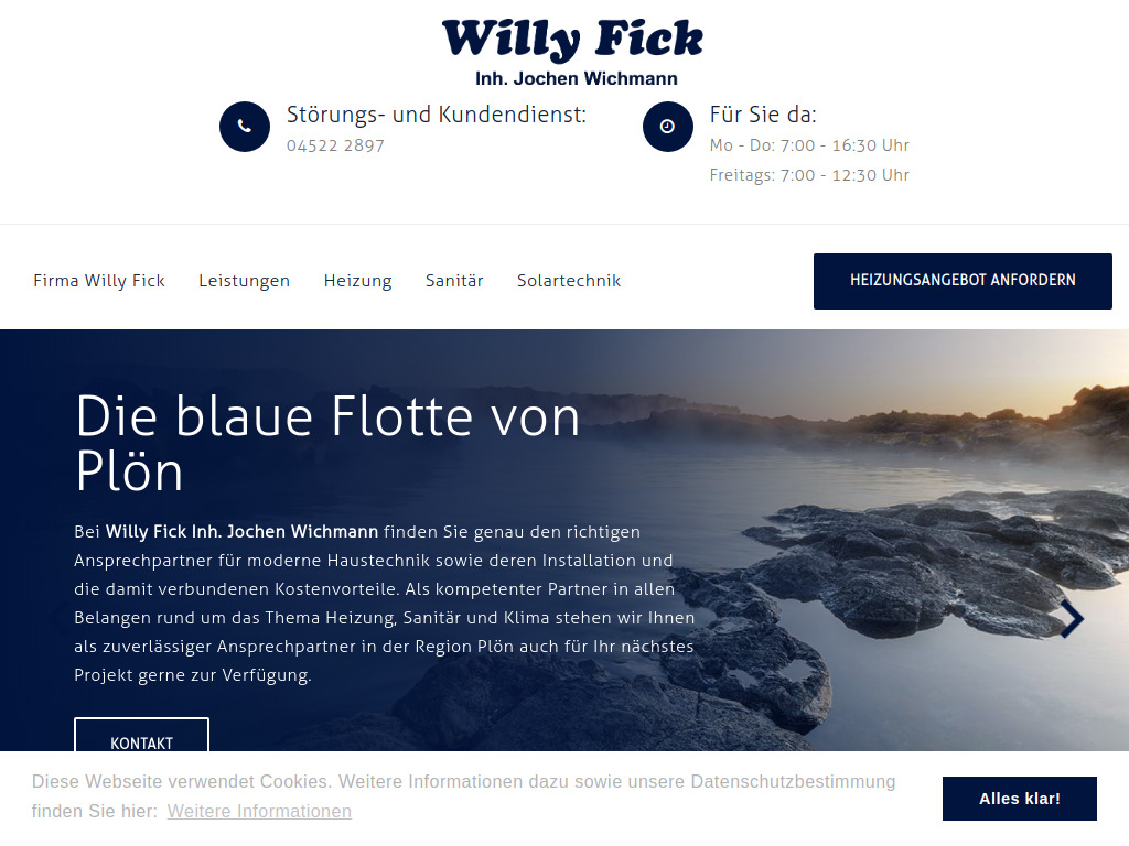 Website von Willy Fick Inh. Jochen Wichmann