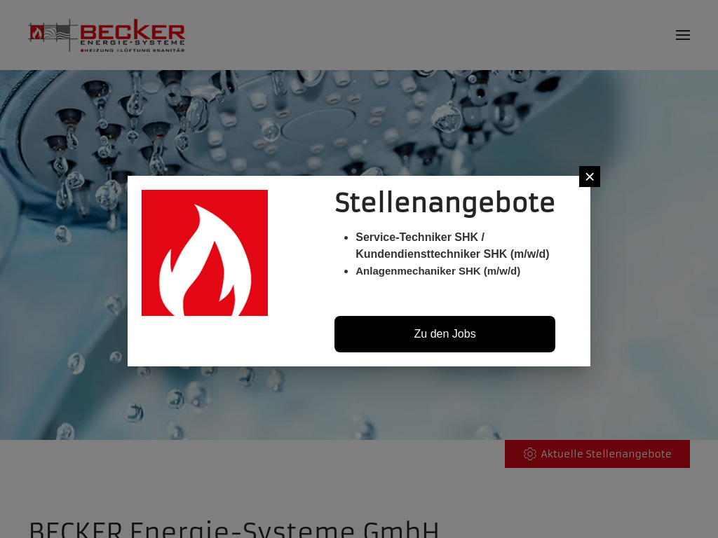 Website von Becker Energiesysteme GmbH in Hermeskeil