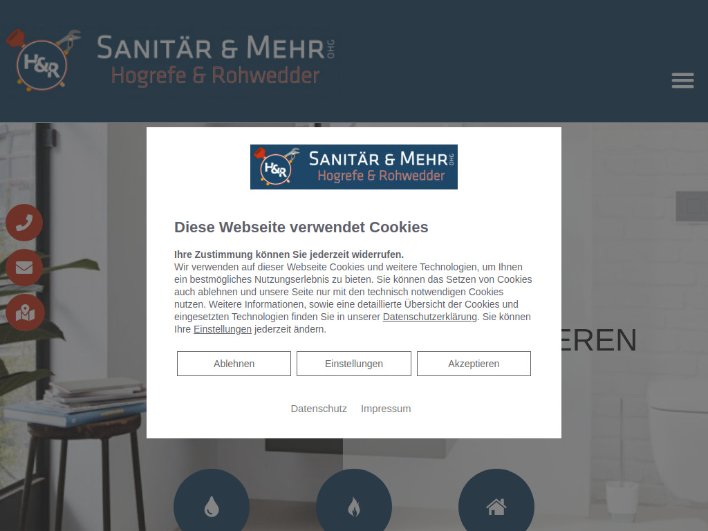 Website von Sanitär & Mehr OHG in Cuxhaven