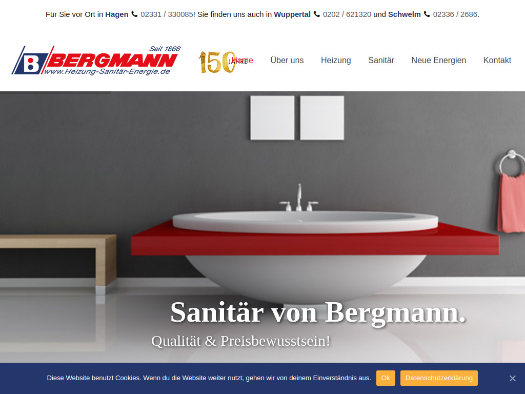 Website von Abr. Bergmann Söhne GmbH in Hagen