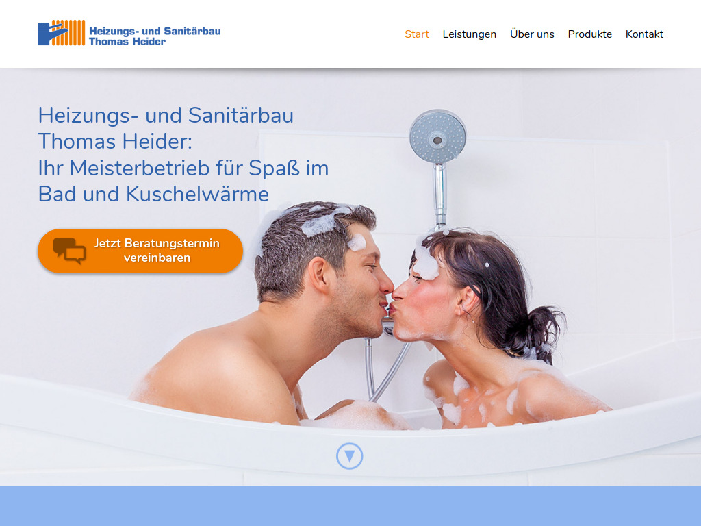 Website von Heizungs- und Sanitärbau Thomas Heider GmbH & Co. KG in Grimma