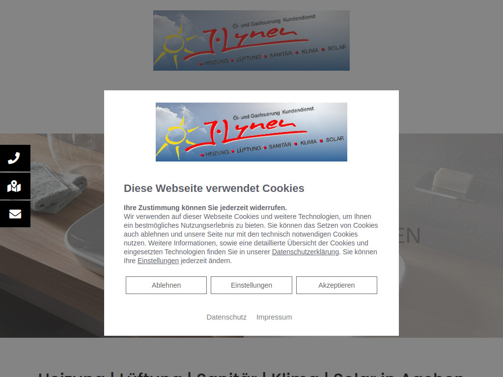 Website von J. Lynen in Aachen