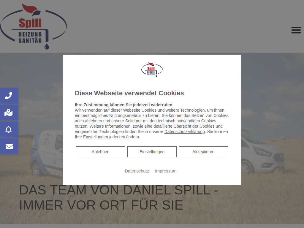 Website von Daniel Spill Installateur und Heizungsbauer in Satow