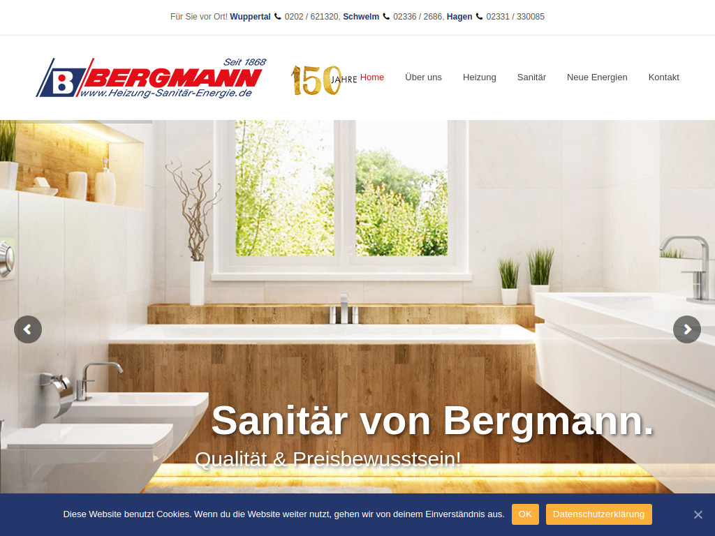 Website von Abr. Bergmann Söhne GmbH in Wuppertal
