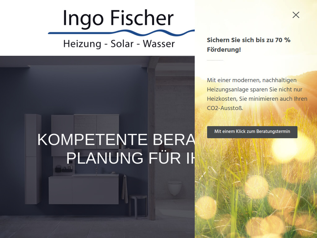 Website von Ingo Fischer Heizung-Solar-Wasser in Pechbrunn