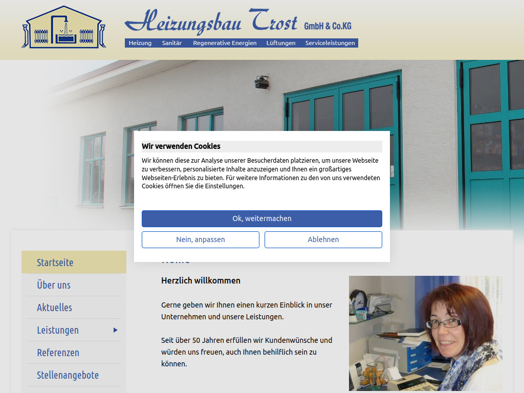 Website von Heizungsbau Trost GmbH & Co. KG in Laberweinting
