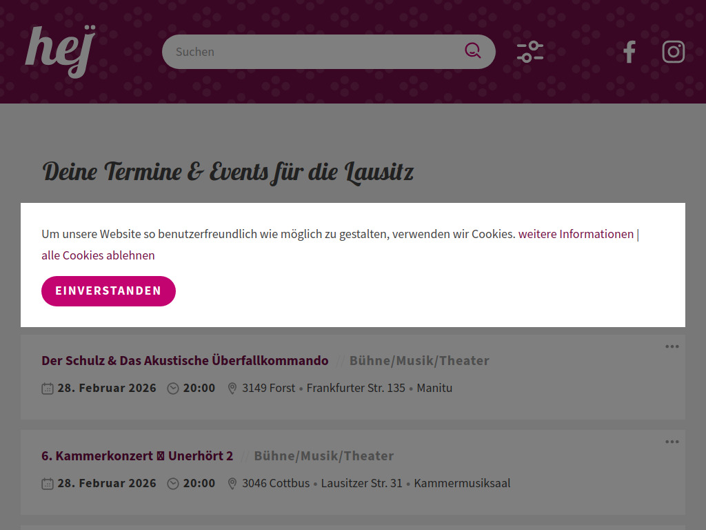 Website von SKK Spremberger Kino und Kultur GmbH in Spremberg