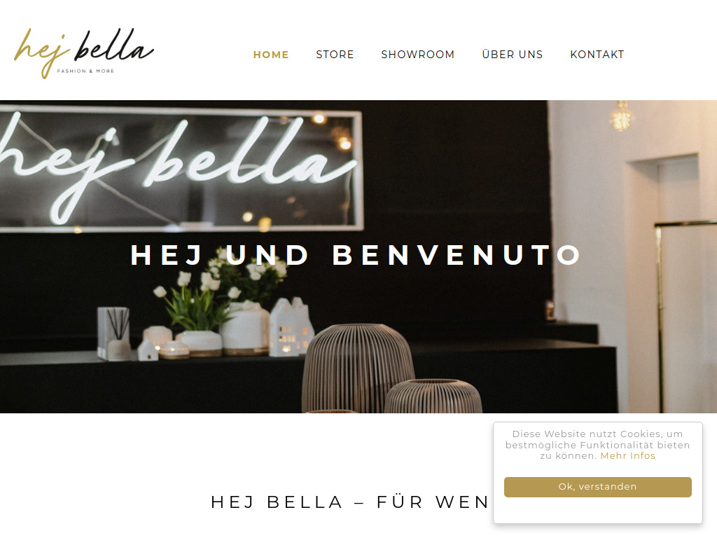 Website von Gina Heckler Einzelhandelsgeschäft in Flein