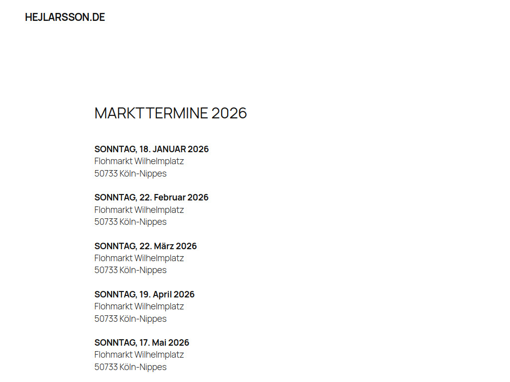 Website von HEJLARSSON.DE