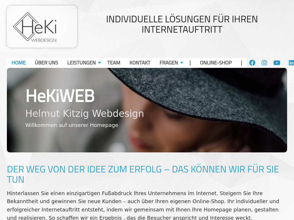 Website von Helmut Kitzig Webdesign in Oststeinbek
