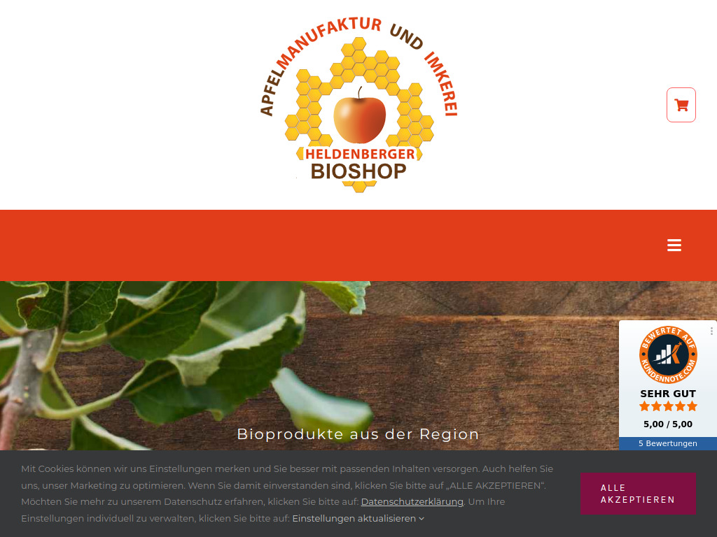Website von Heldenberger Apfelbiene GbR in Nidderau