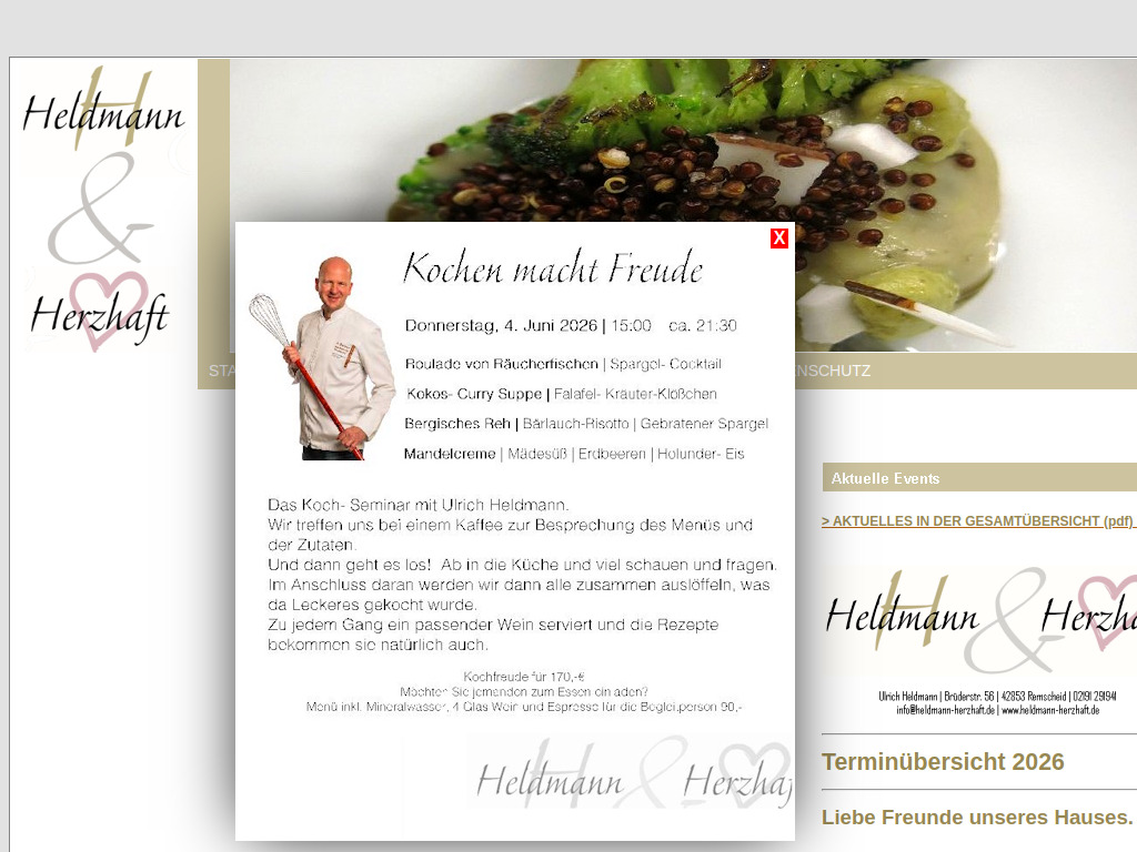 Website von Heldmann & Herzhaft in Remscheid
