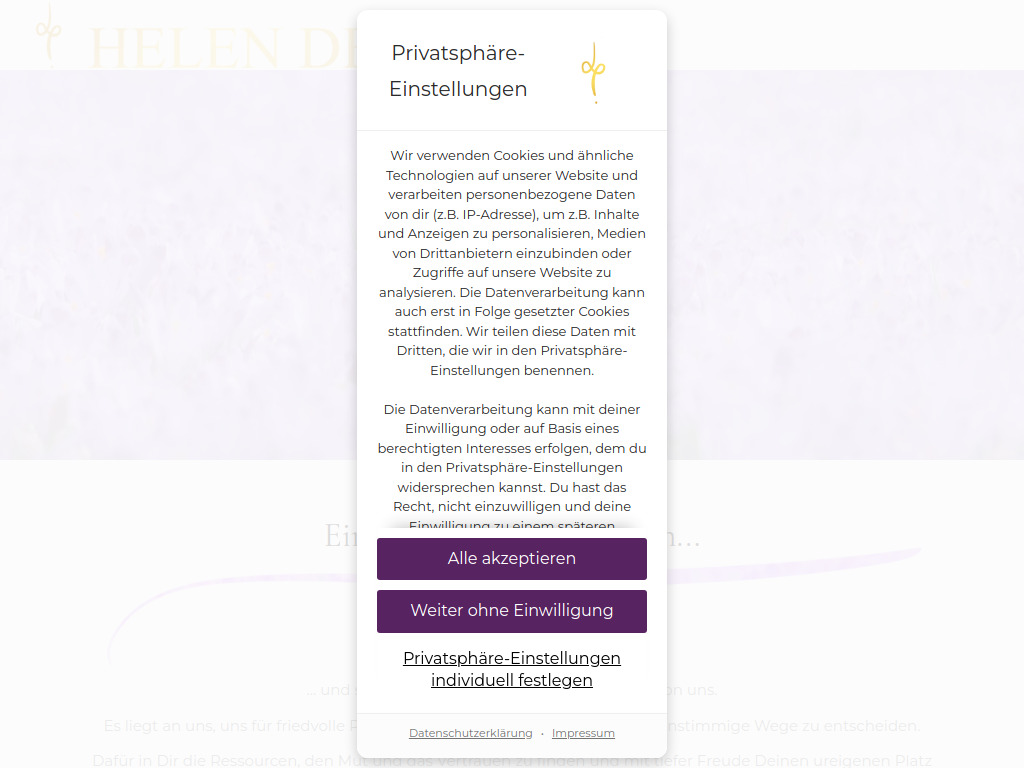 Website von Helen Hinstorff in Greven