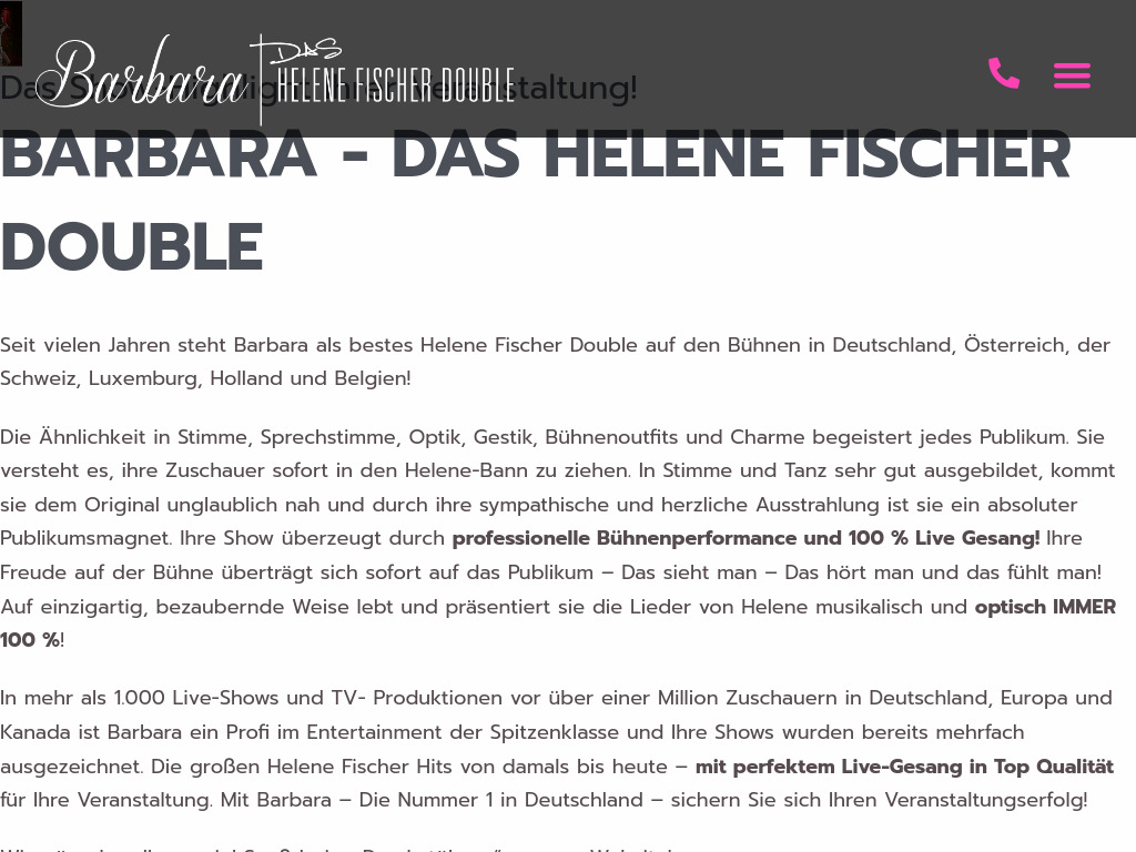 Website von BV Live Events in Heiligenhafen