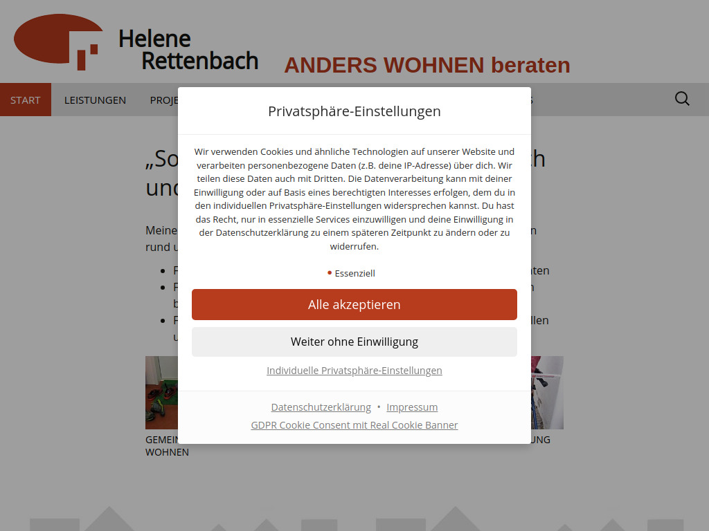 Website von Helene Rettenbach in Darmstadt