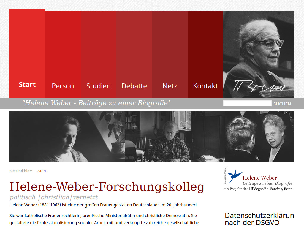 Website von Hildegardis-Verein e.V. in Bonn