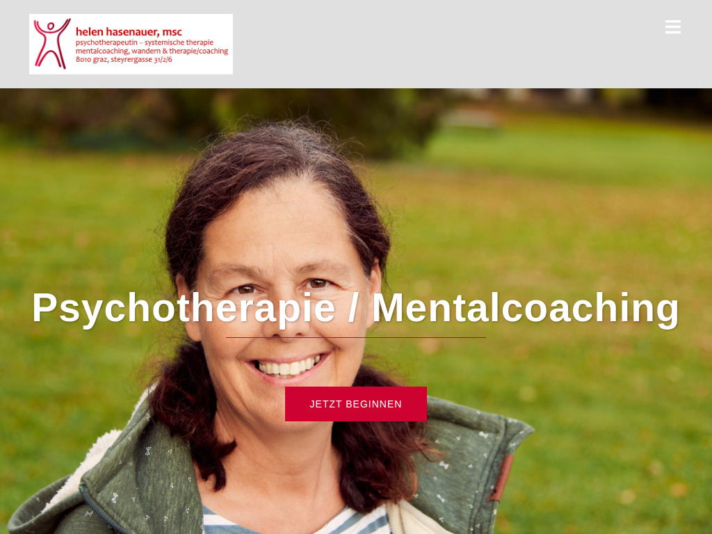 Website von Helen Hasenauer, MSc in Graz